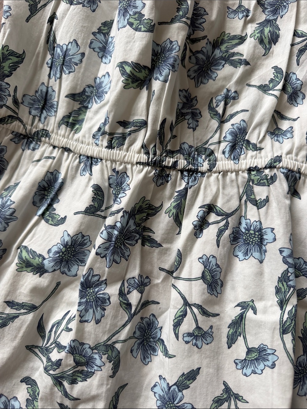 Crew Cuts Girls' Blue Floral Ruffle Sleeve Dress - Classic Cotton Sundress - Picture 3 of 6